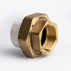 White-Pool Fitting Adaptor Composite Union Plain to BSP (F/F)